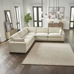 اشلي إليز طقم كنب زاوية بيج وودي