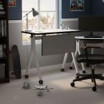 ترافو مكتب بعجلات رمادي وودي - 140, 40