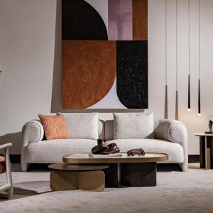 سان فيتو كنب 3 مقاعد كريمي 226 سم وودي