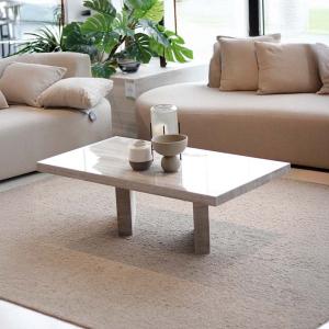 منسك طاولة قهوة رخام 130*70 سم وودي