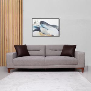 بُصري كنب سرير 3 مقاعد رمادي 250 سم وودي