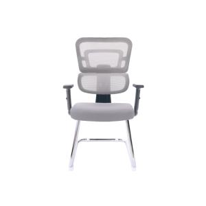 كرسي زوار شبكي رمادي وودي