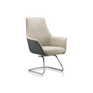 كلاسي كرسي زوار بيج بمسند ظهر متوسط وودي