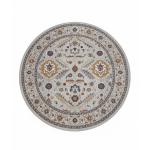 جونا سجاد بلجيكي دائري رمادي بنقوش وزخارف أنيقة - 200×200