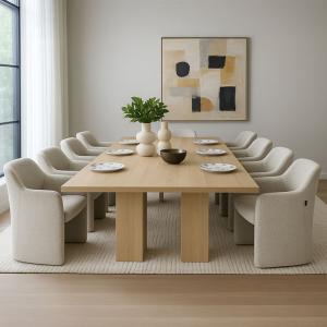 فرانكو طاولة طعام 320 سم بدون كراسي وودي