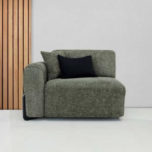 فيولا كنب يد يسار فردي أخضر وودي