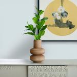 فازة سيراميك بوهيمي بني متدرجة وودي