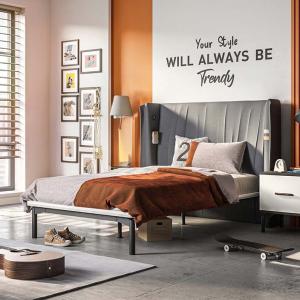 تريند سرير كحلي قماش 120×200 سم وودي