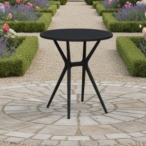 طاولة دائرية للحدائق والمقاهي - أسود B