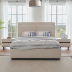 بيلا غرفة نوم 180 × 200 بيج/بني 7 قطع وودي