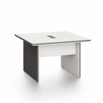 أمري طاولة اجتماع مربعة بيضاء 120 سم وودي