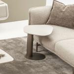 مونجي طاولة خدمة بقاعدة معدنية وودي