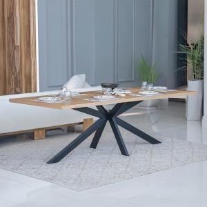 ثولان طاولة طعام 8 أشخاص بدون كراسي وودي