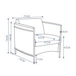 زها كنب مكتبي فردي اسود وودي