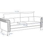 نيلا كنب مكتبي ثلاثي وودي