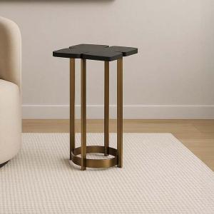 ميكسال طاولة خدمة بسطح خشبي