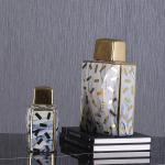 جرة سيراميك ذهبية صغيرة وودي