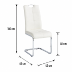 كرسي مفرد OKC-6010-H WHITE
