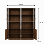 دولاب ملفات 4باب OW-110 LIGHT WALNUT(l.brown)