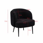 كرسي بوكليه مفرد ZH-04 BLACK