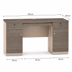 مكتب مقاس 1.40 OT-6604 DARK WOOD(0.torrya)