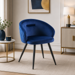 كرسي مفرد مخمل C-001 BLUE