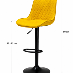 كرسي بستم جلد H-9013 YELLOW