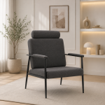 كرسي قماش مفرد A-24 DARK GREY