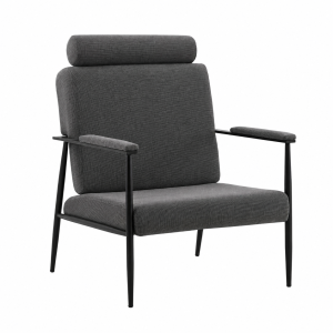كرسي قماش مفرد A-24 DARK GREY