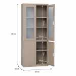دولاب مكتبي حديد مقاس 185*85 OW-005 BEIGE
