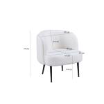 كرسي بوكليه مفرد ZH-04 WHITE