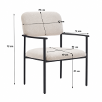 كرسي مفرد قماش A-45 BEIGE