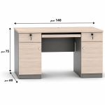 مكتب مقاس 1.40 OT-6604 L.WOOD(n. eucalyptus)