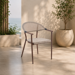كرسي مفرد C-989 BEIGE&COFFEE
