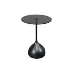 كازا طاولة خدمة بقاعدة باللون الاسود - زجاج عسلي